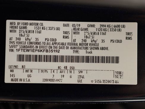 Used 2019 Ford F150 XLT w/ Equipment Group 302A Luxury AWD/4WD image 40