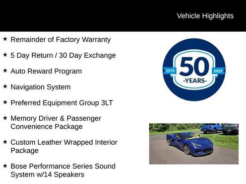 Used 2025 Chevrolet Corvette Stingray Premium Cpe w/ Z51 Performance Package RWD image 6