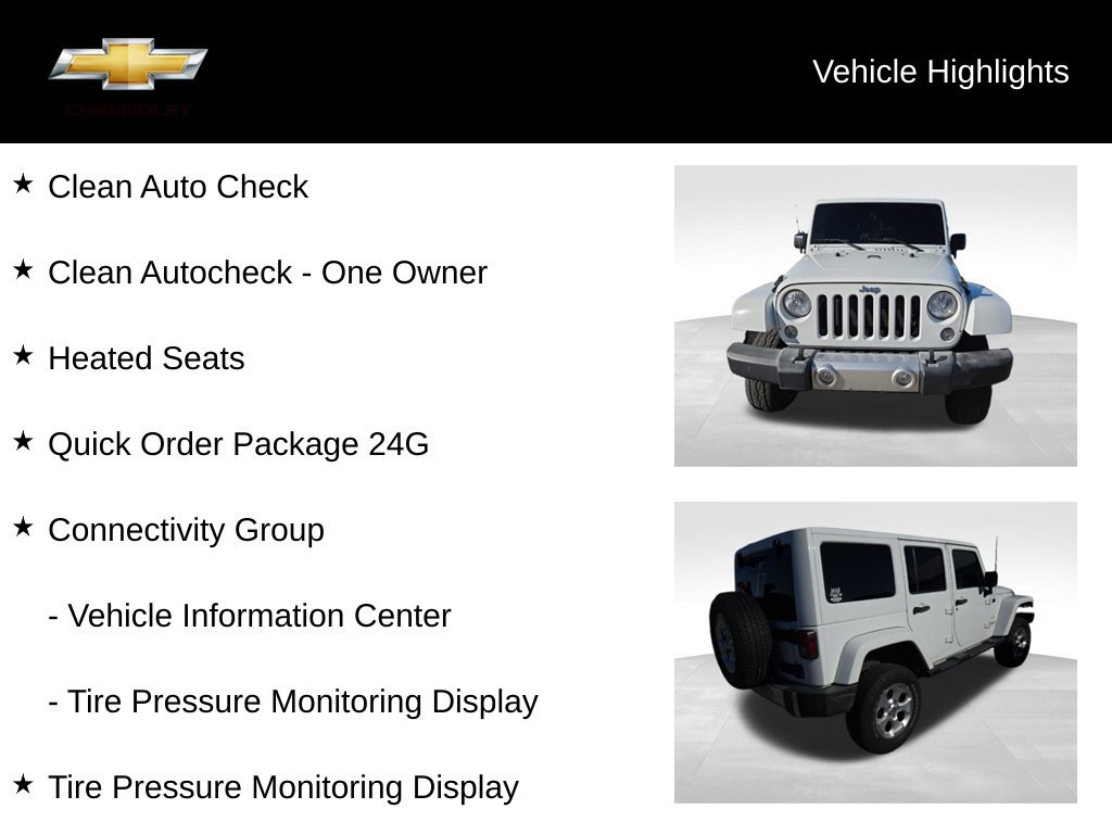 Used 2015 Jeep Wrangler Unlimited Sahara w/ Connectivity Group AWD/4WD image 14