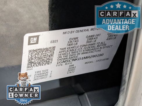 Certified 2021 Chevrolet Tahoe LT w/ LT Signature Plus Package RWD image 38