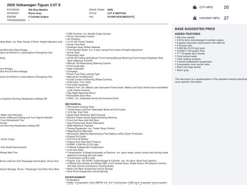 Used 2020 Volkswagen Tiguan S image 3