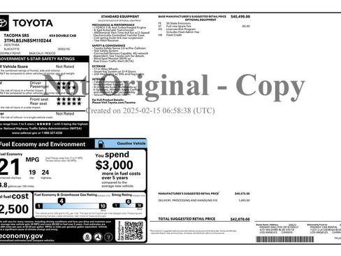 Used 2025 Toyota Tacoma SR5 image 3