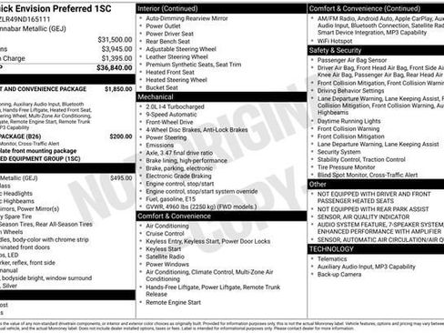 Certified 2022 Buick Envision Preferred image 43