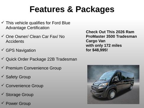 Used 2026 RAM ProMaster 3500 w/ Premium Convenience Group FWD image 4