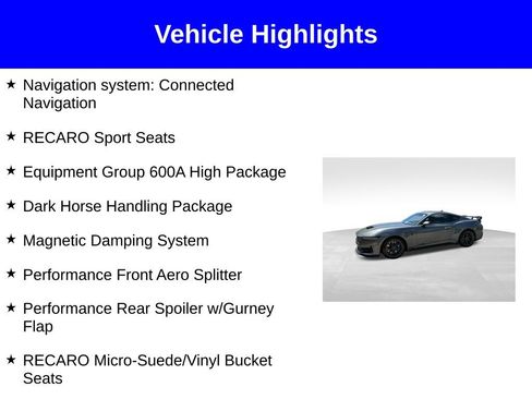 Used 2024 Ford Mustang Dark Horse w/ Dark Horse Handlin Package RWD image 2