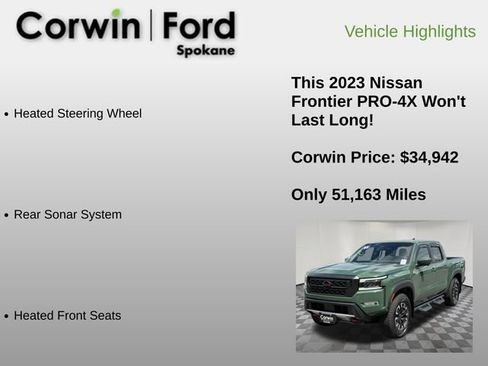 Used 2023 Nissan Frontier PRO-4X w/ Pro Convenience Package AWD/4WD image 30