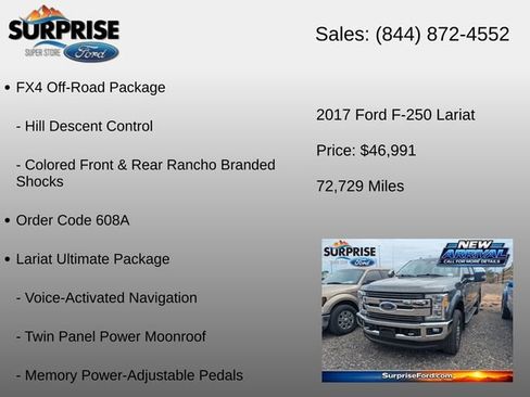 Used 2017 Ford F250 Lariat w/ Lariat Ultimate Package AWD/4WD image 12