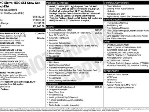 Used 2020 GMC Sierra 1500 SLT w/ SLT Premium Plus Package AWD/4WD image 53