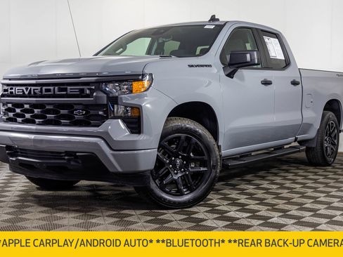 Used 2024 Chevrolet Silverado 1500 Custom w/ Dark Appearance Package AWD/4WD image 2