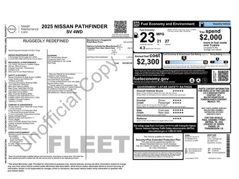 Certified 2025 Nissan Pathfinder SV AWD/4WD image 33