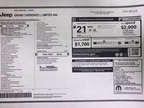 Used 2022 Jeep Grand Cherokee L Limited image 44