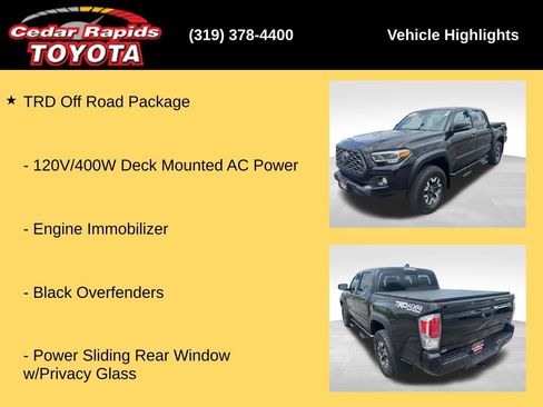 Used 2021 Toyota Tacoma TRD Off-Road w/ TRD Premium Off Road Package AWD/4WD image 30
