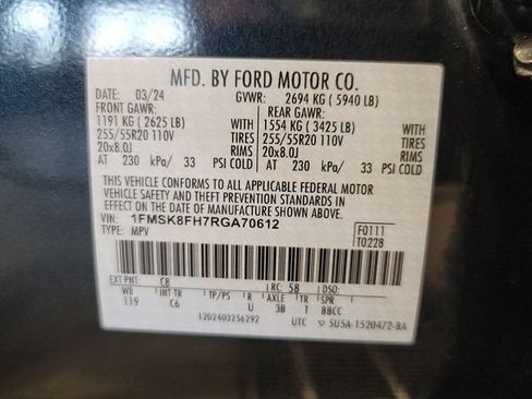 Used 2024 Ford Explorer Limited w/ Limited Technology Package AWD/4WD image 38