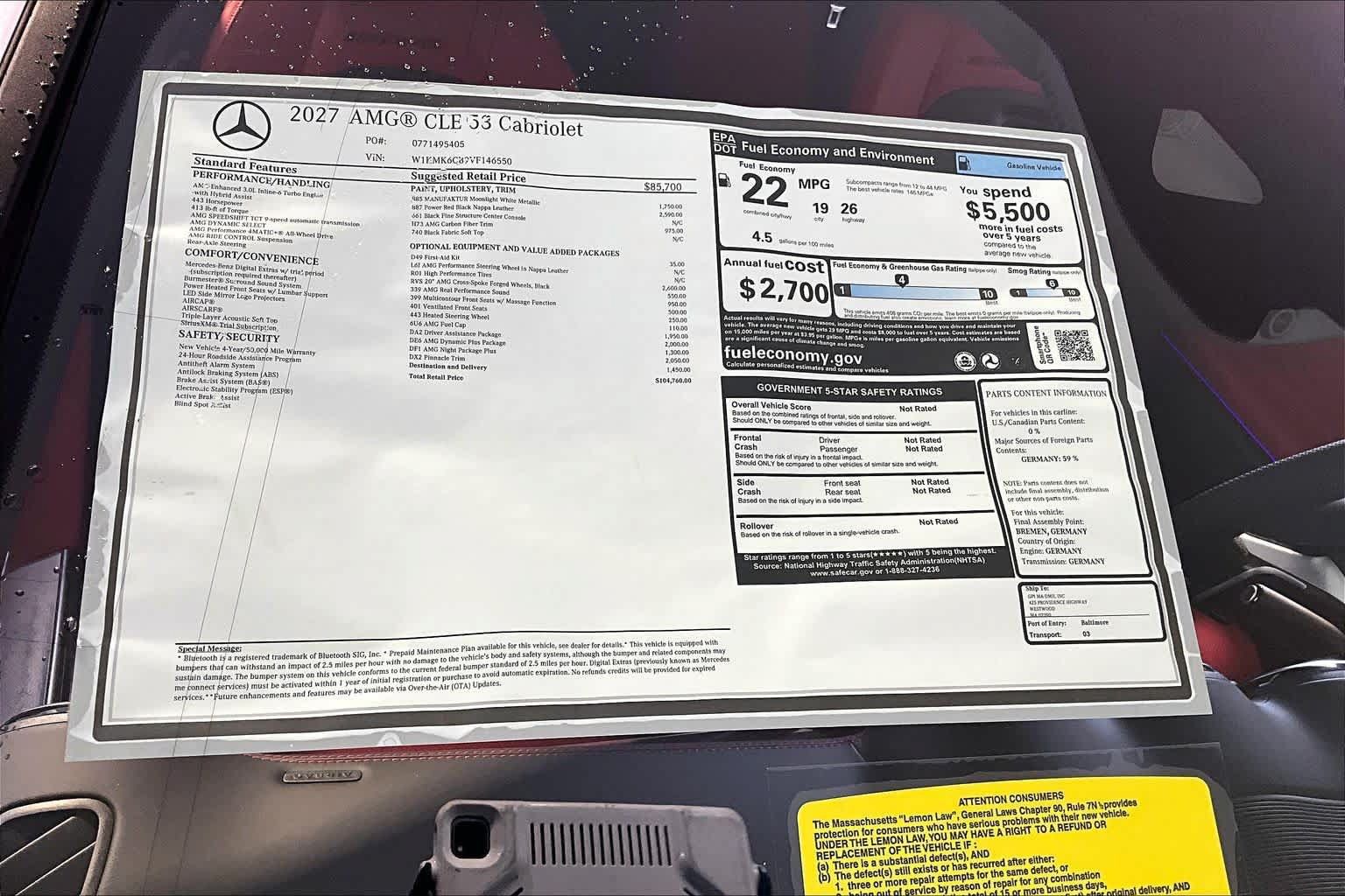 New 2027 Mercedes-Benz CLE 53 AMG 4MATIC Cabriolet image 18