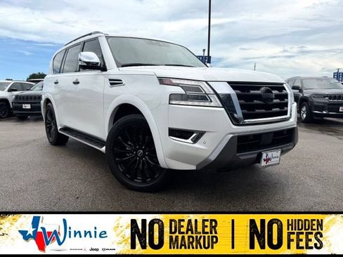 Used 2023 Nissan Armada Platinum w/ Captain's Chairs Package RWD image 1
