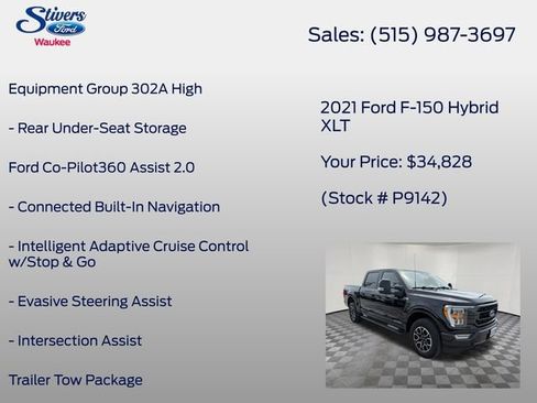 Certified 2021 Ford F150 XLT w/ Equipment Group 302A High AWD/4WD image 22