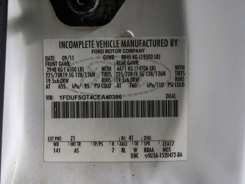 Used 2012 Ford F550 2WD Regular Cab Super Duty w/ Payload Upgrade Pkg image 50