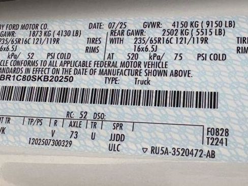 New 2025 Ford Transit 250 148 Medium Roof w/ Load Area Protection Package image 27