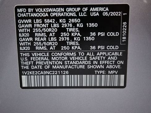 Used 2022 Volkswagen Atlas Cross Sport SE AWD/4WD image 18