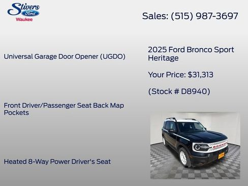 Used 2025 Ford Bronco Sport Heritage w/ Convenience Package image 21