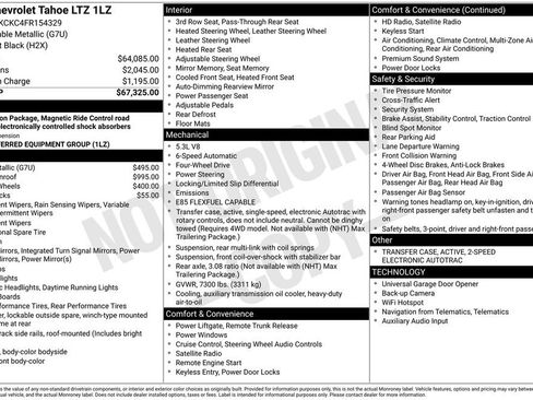 Used 2015 Chevrolet Tahoe LTZ AWD/4WD image 2