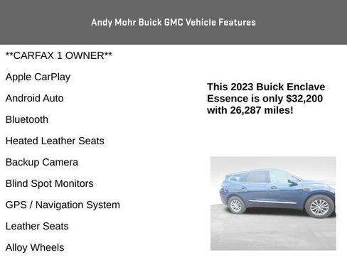 Used 2023 Buick Enclave Essence w/ LPO, Floor Liner Package FWD image 4