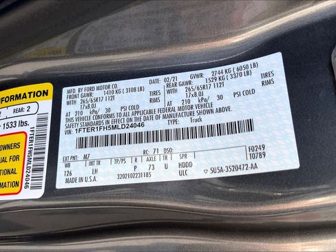 Certified 2021 Ford Ranger XLT w/ Equipment Group 301A Mid image 33