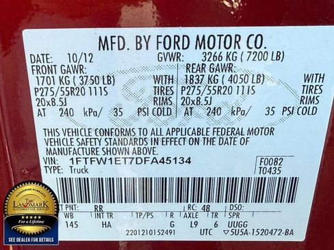 Used 2013 Ford F150 Lariat w/ Luxury Equipment Group image 22