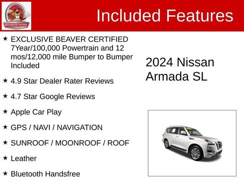 Used 2024 Nissan Armada SL w/ Captain's Chairs Package RWD image 4