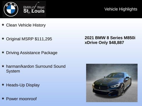 Used 2021 BMW M850i Gran Coupe xDrive w/ Driving Assistance Package image 8