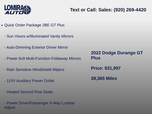 Used 2022 Dodge Durango GT w/ Blacktop Package AWD/4WD image 7