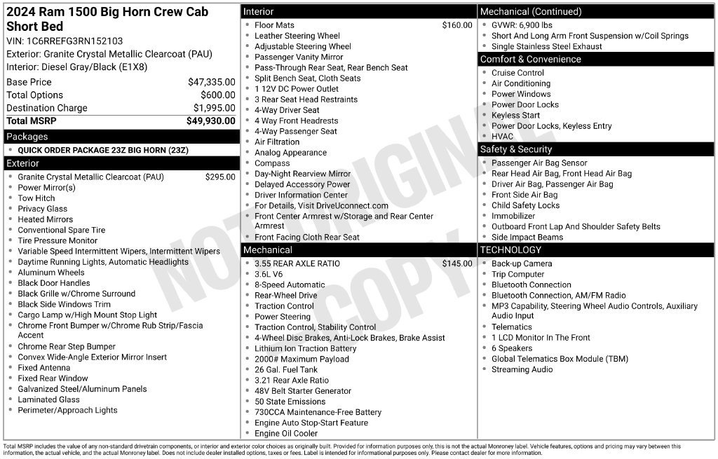 Used 2024 RAM 1500 Big Horn RWD image 3