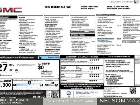 Used 2022 GMC Terrain SLT w/ Infotainment Package II FWD image 5