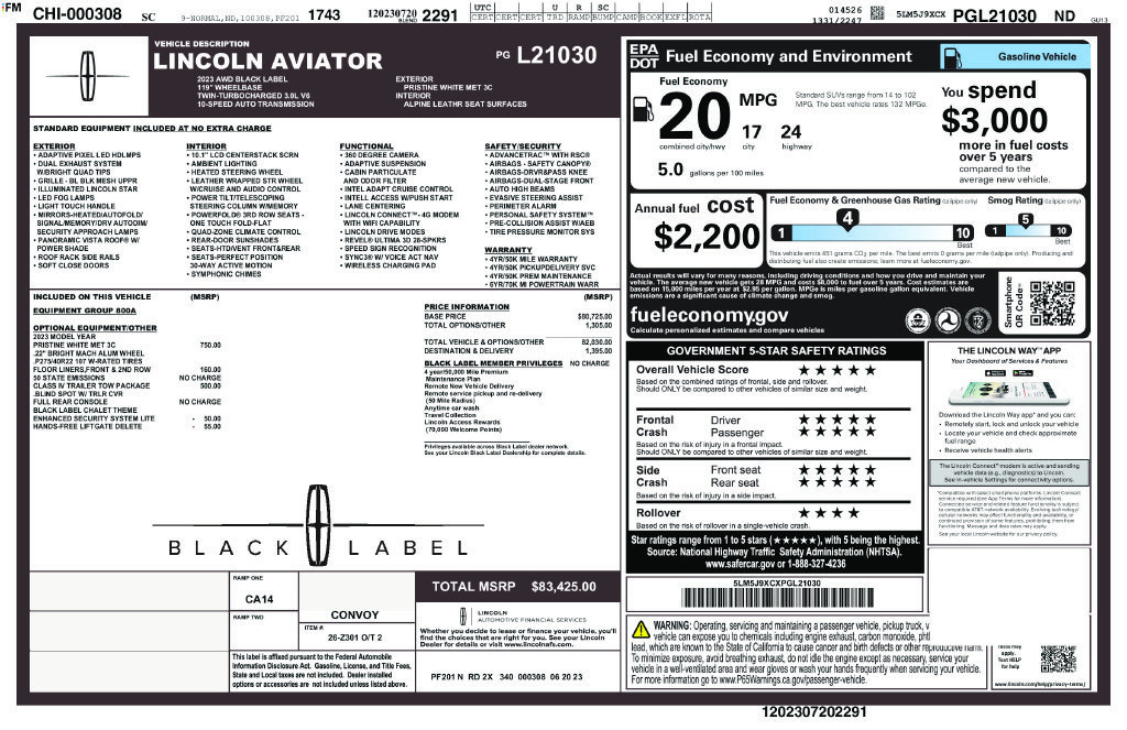 Used 2023 Lincoln Aviator Black Label w/ Class IV Trailer Tow Package AWD/4WD image 20