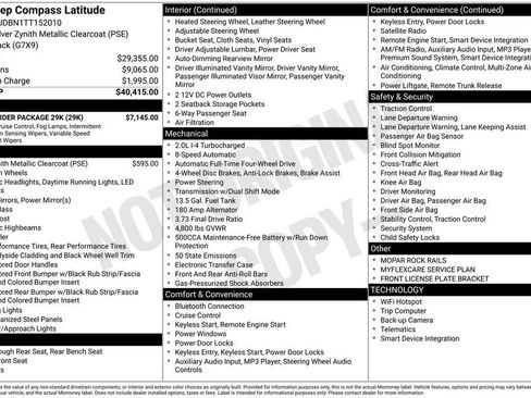 New 2026 Jeep Compass Latitude w/ Quick Order Package 29K image 6