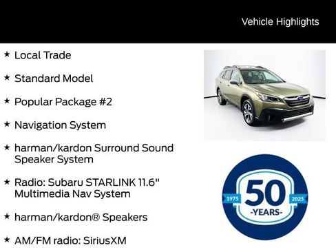 Used 2020 Subaru Outback Touring w/ Popular Package #2 image 6