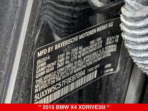 Used 2015 BMW X4 xDrive35i AWD/4WD image 38