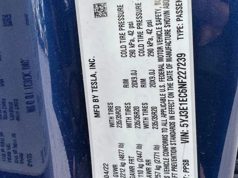 Used 2022 Tesla Model 3 Performance image 86