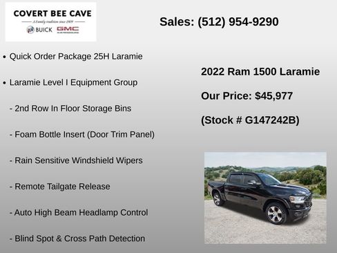 Used 2022 RAM 1500 Laramie w/ Sport Appearance Package AWD/4WD image 6