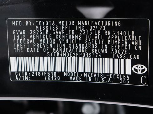 Certified 2023 Toyota Corolla LE FWD image 37