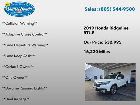 Used 2019 Honda Ridgeline RTL-E image 7
