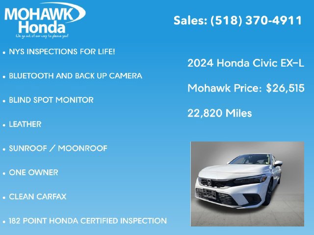 Certified 2024 Honda Civic EX-L image 7