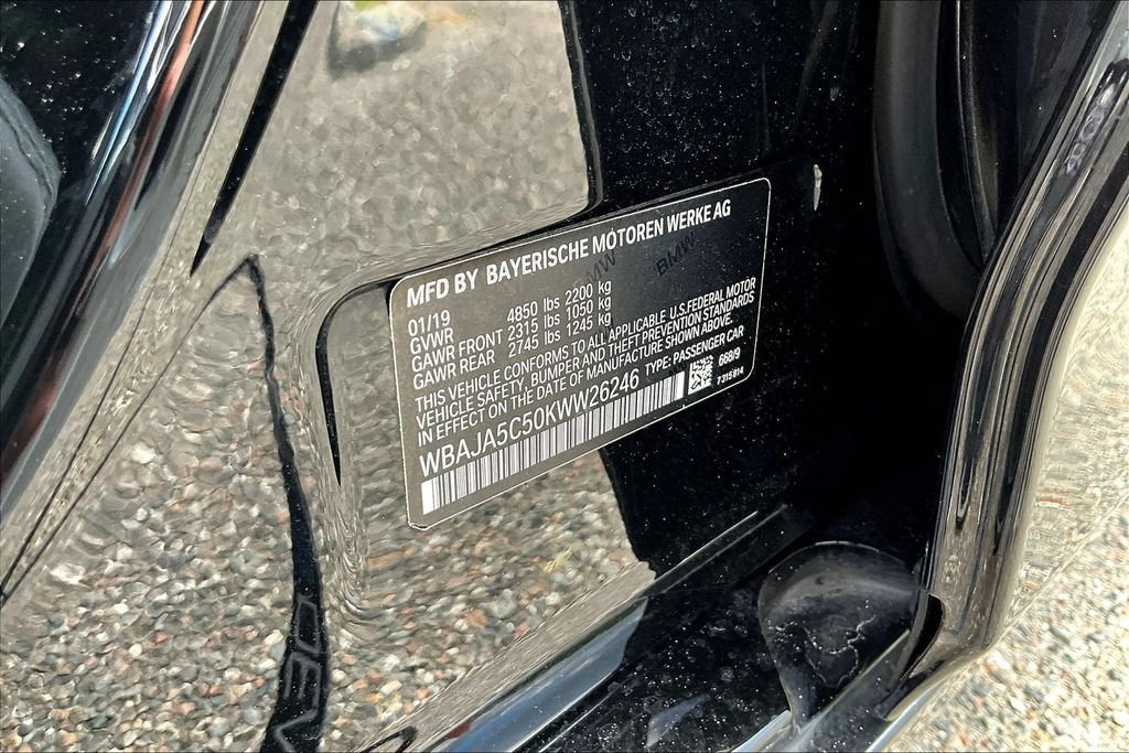 Used 2019 BMW 530i w/ Convenience Package RWD image 18
