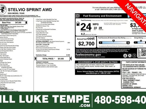 Used 2024 Alfa Romeo Stelvio Sprint image 1