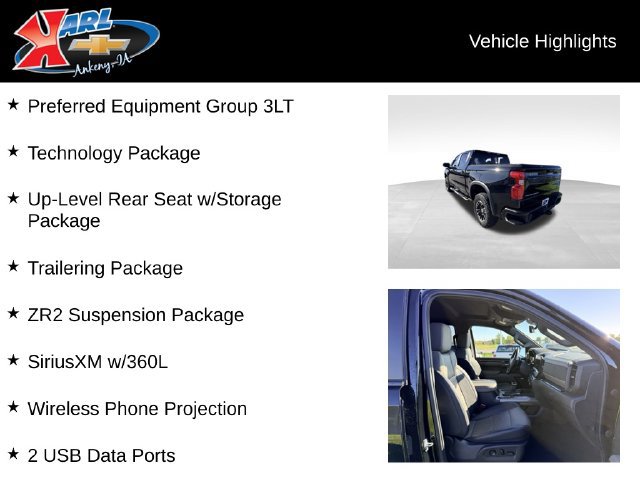 Used 2023 Chevrolet Silverado 1500 ZR2 w/ Technology Package AWD/4WD image 2