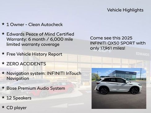 Used 2025 INFINITI QX50 Sport AWD/4WD image 11