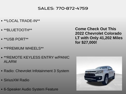 Used 2022 Chevrolet Colorado LT w/ LT Convenience Package image 10