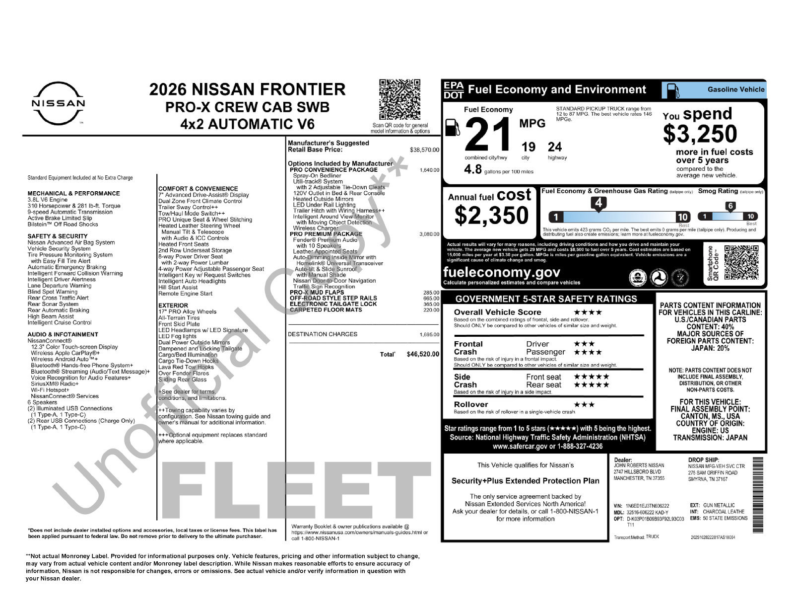 Certified 2026 Nissan Frontier Pro-X w/ Pro Premium Package RWD image 2