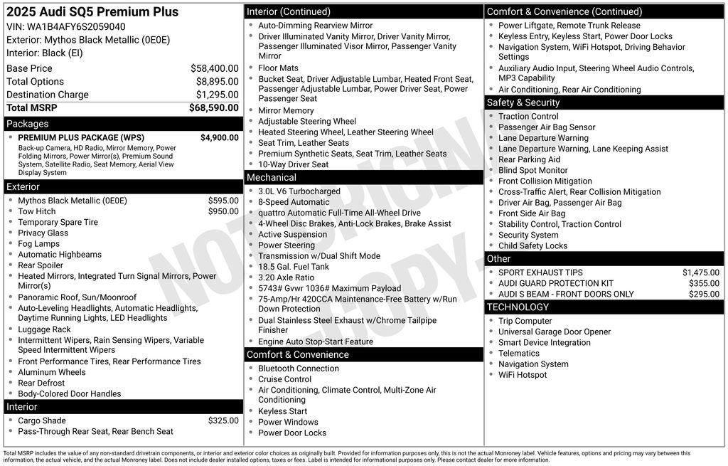 Certified 2025 Audi SQ5 Premium Plus w/ Premium Plus Package AWD/4WD image 32