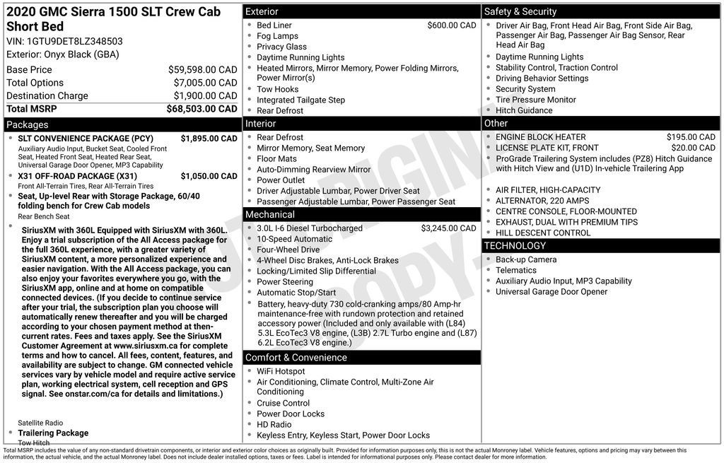 Used 2020 GMC Sierra 1500 SLT w/ SLT Convenience Package AWD/4WD image 61